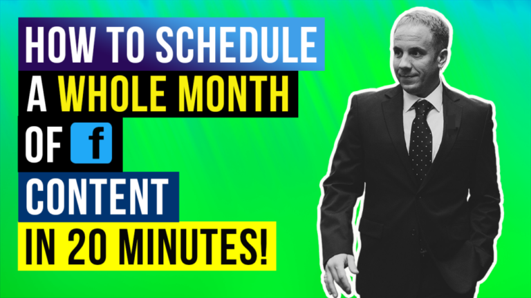 How to Schedule Facebook Posts | A Month’s Worth of Content in 20 Minutes? ⏰
