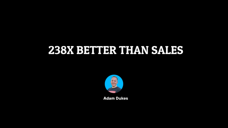 238x Better Than Sales