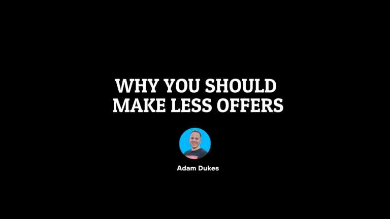 Why You Should Make Less Offers